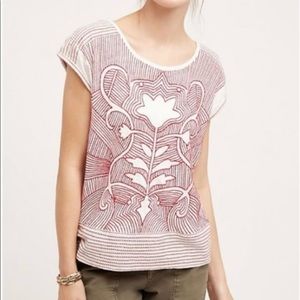 Anthropologie Akemi + Kim Sienna embroidered top